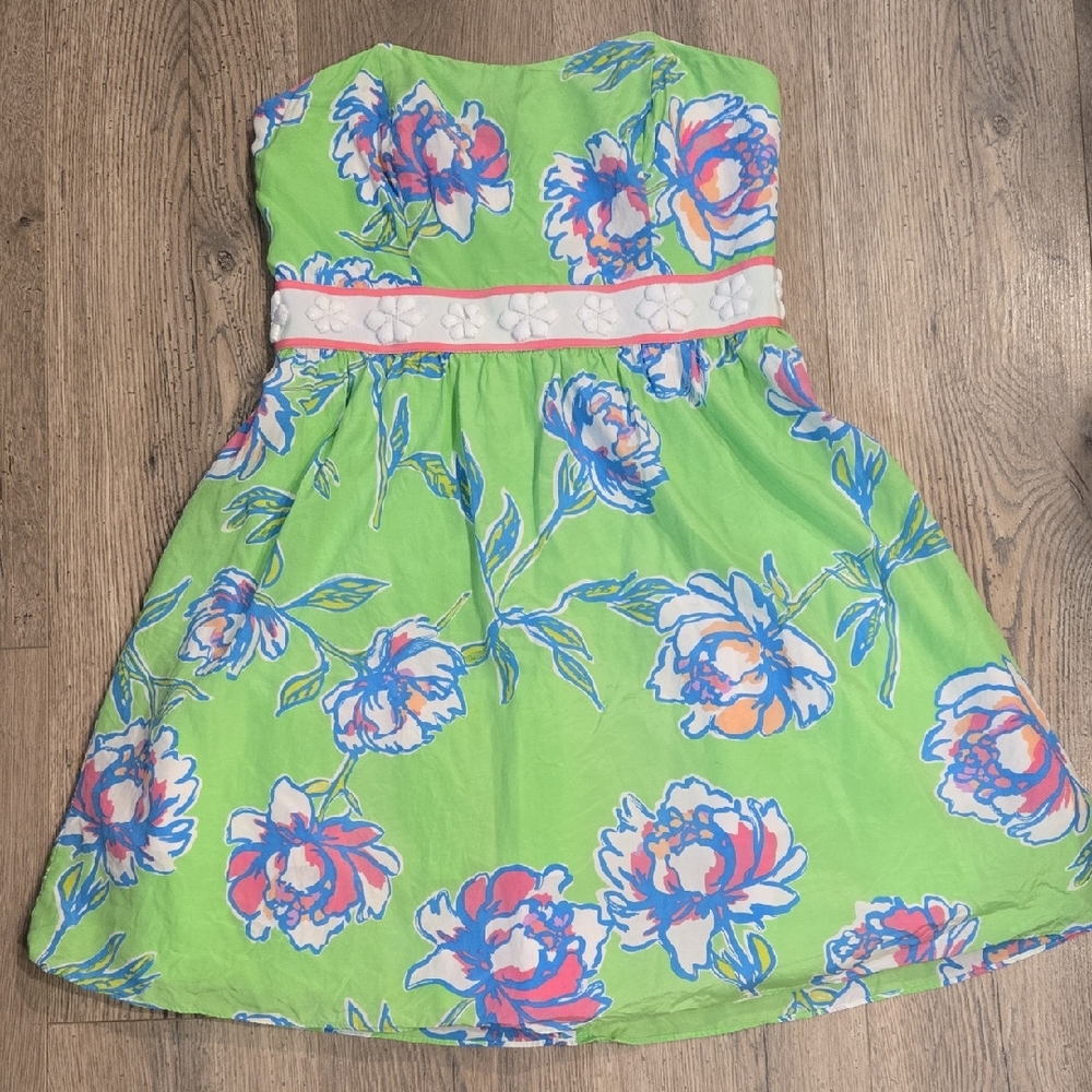 Lilly Pulitzer Langley Strapless Dress Sz 6 F